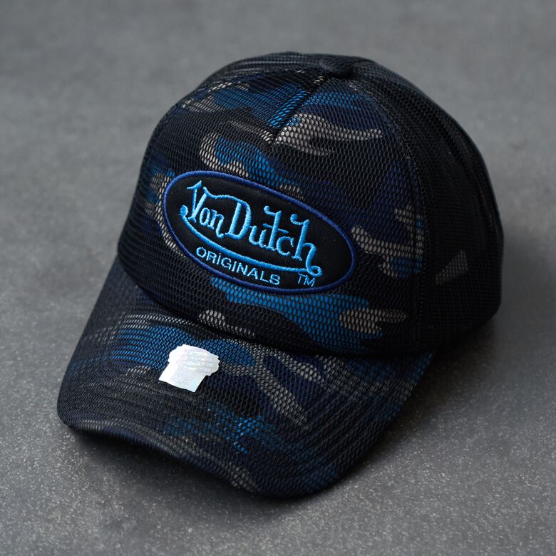 (image for) Von Dutch Originals -Trucker Cap, Camo blue/black F0817666-01607 Outlet Online Shop